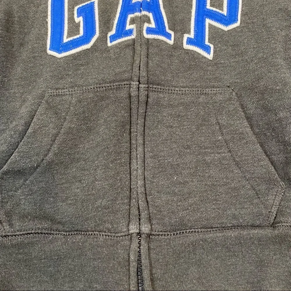 Boys‎ Gap Charcoal Grey Full Zip Logo Hoodie XS